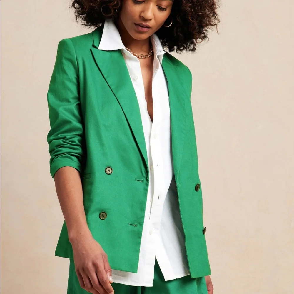 NWOT Banana Republic factory linen blend blazer
